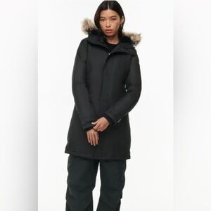 TNA Black Parka with Faux Fur